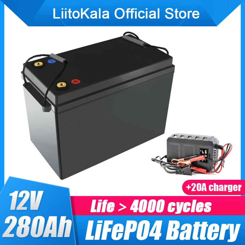 lidelse svale Suri Rabat LiitoKala 12V 280Ah Lifepo4 Batteri DIY 12.8 V 280AH Genopladeligt  Batteri til E-scooter RV Solar Energy Storage System ~ Batterier /  Spotonjobs.dk