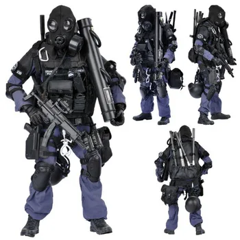 1/6 Skala SWAT Destroyer Bevæbnet Politi SWAT Soldat 12 Tommer Avanceret Simulering Kamp Soldat Model Dukker Legetøj