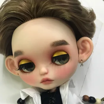 1/6 blyth dukke toy bjd fælles organ, hvid med hud makeup dukke med 19joint krop makeup ansigt håndlavet dukke søde dreng style 2