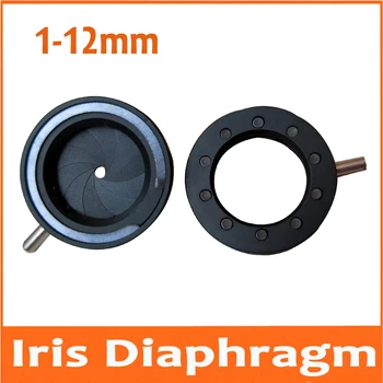 100pcs 1-12mm Forstærke Metal Zoom Optisk Iris blænde Blænde Kondensator for Kamera Mikroskop Adapter