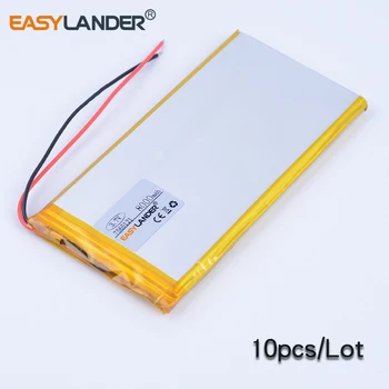 10stk/Masse 7565121 3,7 V 8000mAh Genopladeligt li-Polymer Li-ion Batteri Til PAD E-Bog GPS PSP DVD-Power bank Tablet PC, Laptop