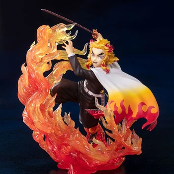 18cm Animationsfilm Demon Slayer Rengoku Kyoujurou Figur Ånde af Ild PVC-Action Figur Samling GK Model Legetøj Dukke Kid Gaver