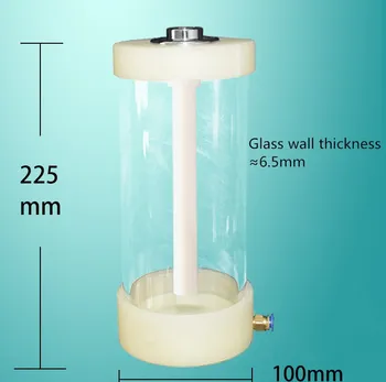 1L små pulver tønde glas pulver tønde elektrostatisk pulverlakering pulverlakering hopper eksperiment fluid tønde