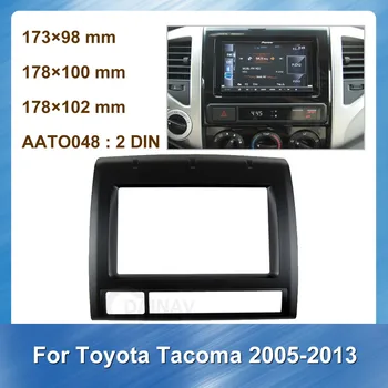 2 Din Bil Radio Fascia for Toyota Tacoma 2005-2013 Bil genmontering af DVD-frame Stereo Panel Dash Mount Trim Installation Kit Ramme