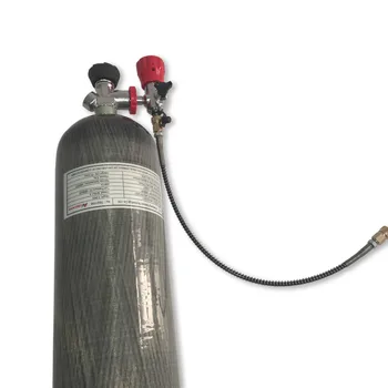 2018 Nye stil 6.8 L CE 60minutes PCP luftpistol riffel 30Mpa Luft Refill Cylinder & Sort måler ventil & Fylde station Drop Shipping
