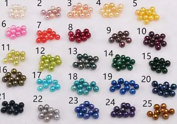 2019 DIY-25 farver for at vælge 6-7mm Nær runde akoya enkelt kegle perler østers individuelt indpakket Fødselsdag,Bryllup Gave