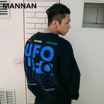 2020 Efteråret Print UFO Hip Hop sport Japansk Overdimensionerede Sweatershirts Hættetrøje Herre Toppe Unisex Hoodie Træningsdragter Pels Casual Fleec