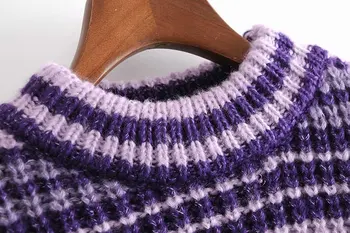 2021 Efteråret Ny Europæisk Stil Street Fashion Vilde Gradient Farve Sweater, Pullover