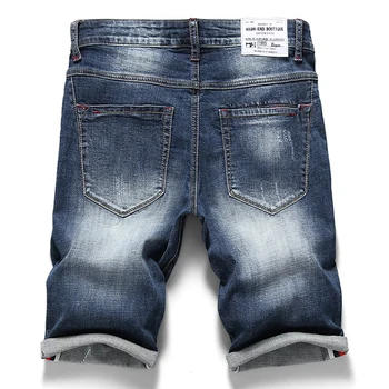 2021 Nye Mænd er Elastisk Korte Jeans Mode Afslappet Slank Pasform, Høj Kvalitet, Elastisk Denim Shorts Mandlige Brand Sommer Tøj