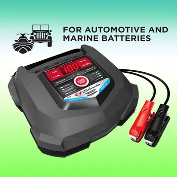 2021 Schumacher fuldautomatisk batterilader og vedligeholder 15 Amp/3 Amp, 6V/12V-velegnet til skibe og bil batterier