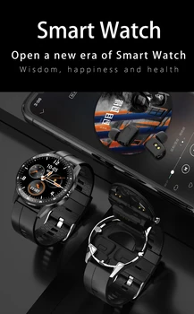 2021 X6 Smart Ur TWS Bluetooth Hovedtelefon 2In1 puls, Blodtryk Overvåge Sport Smartwatch Fitness Ur til Android, IOS