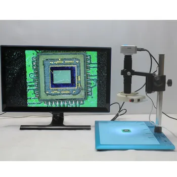 20MP 1080P 60FPS HDMI USB-Industrielle Mikroskop-Kamera+200X C-mount-Linse+300*400 mm Beskæring Beslag+LED-Lys+10-tommer Skærm
