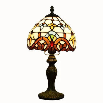 20cm Tiffany bordlampe E27 Legering Base Barok-Soveværelse sengelampe Kreative Mode Retro bordlampe MJ1113