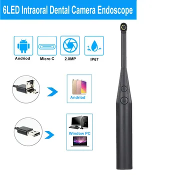 2MP 720P Intraorale Dental HD Endoskop 6 LED Endoscopio USB-Inspektion Mundtlig Real-time Video Inspicere Tand Endoscopica Kamera