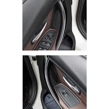 4 Bil Styling Indvendige dørhåndtag Dække Trim Døren Skål Klistermærker Udsmykning for -BMW 3-4 Serie 3GT F30 F32 F34