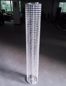 4stk/masse Nye ankomst 110cm høj diameter 18cm akryl krystal bryllup veje fører bryllup centerpiece arrangement fest dekoration