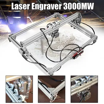 50*65cm Mini 3000mw Blå CNC Laser Engraving Machine 2axis DC 12V DIY Gravør Desktop Træ Router/cutter/printer+ Laser