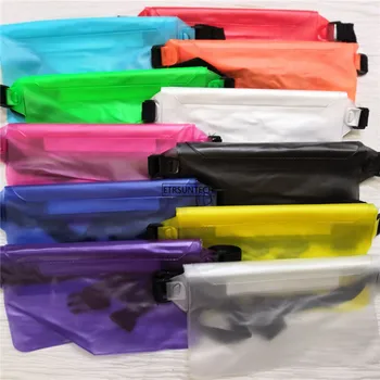 50stk Multifunktionelle Storgage Klart, Lomme Med Bælte Håndholdte Regnskabsmæssige Max Vandtæt PVC Outdooer opbevaringspose
