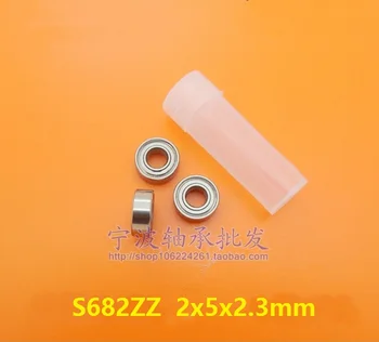 50stk/masse S682ZZ S682 ZZ 2x5x2.3 mm Rustfrit Stål leje sporkuglelejer Miniature Mini leje 2*5*2.3