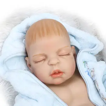 57CM reborn babyer fuld silikone krop virkelige nyfødte dreng hånd tegne hår doll brinquedos legetøj til børn piger gave