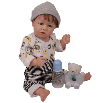 58CM Reborn Baby Doll Bløde Silikone Krop Realistisk Mode Dukke Nyfødt Toy Kids Fødselsdag Gaver