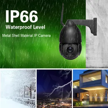 5MP 4G WIFI PTZ-Kamera Udendørs 30x Optisk Zoom Speed Metal Dome overvågningskameraer Støtte Auto Tracking / To-Vejs Audio-TF Kort