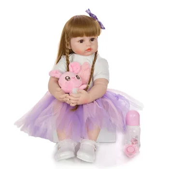 60 cm Silikone Reborn Baby Doll Legetøj 24 Tommer i Live Mode fyldte Prinsesse Dukker Kids Fødselsdag Gave Spil Toy Hus Doll