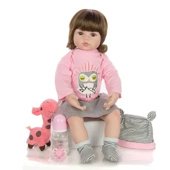 60cm Silikone Reborn Baby Doll Legetøj elegante Prinsesse bebe genfødt lille Barn pige dukker Barn Fødselsdag boneca Brinquedo