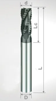 6stk 6mm og 8mm og 10mm 2Flutes Skrub fræsere Spiral Smule Værktøjer til Fræsning Hårdmetal CNC Endmill Router bits