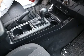 6stk Blødt Ægte Carbon Fiber Kontrol Gear Shift opbevaringsboks Trim-Kit Til Toyota Tacoma-2020