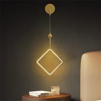 8M Messing væglamper Sconces Moderne Simpel LED-Lampe Indendørs Armatur Til boligindretning