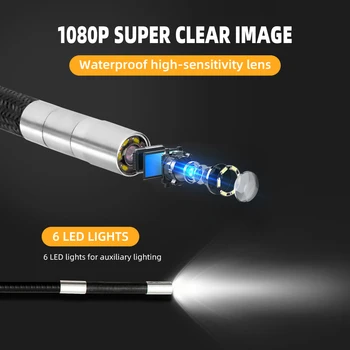 8MM 1080P WIFI 360° Styring Industri-Video Endoskop Kamera Trådløs Bil Kloak Afløb Inspektion Endoskop til Android Iphone