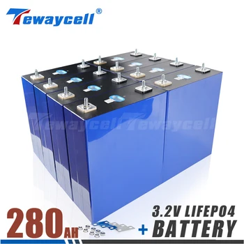 8stk 3.2 V 280Ah Lifepo4 Recargable Batteri Grade Et Lithium-Jern-Fosfat Prismatisk Solceller EU US TAX FREE Campingvogn batterier