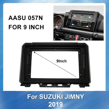 9 tommer Fasxia Bil Audio Ramme Bil Radio Fascia for Suzuki Jimny 2019 bil gps navigation fascia panel Bil genmontering af DVD-ramme