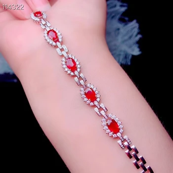925 sterling sølv natural nyligt brændte ruby pige armbånd høj klarhed gennemskinnelige luksus mode til støtte for test