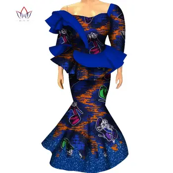 Afrika To-delt Sæt Til Kvinder Dashiki Pailletter Traditionelle Afrikanske Tøj Bazin Plus Size Dame Tøj til Fest WY7737