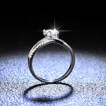 Anel de prata esterlina 925, anel de perfuracao da moda para mulheres, anel de diamante e via leitosa, d-cor