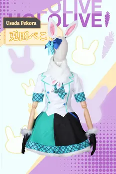 Animationsfilm! YouTuber Hololive Vtuber VTB Usada Pekora Bunny Girl Dejlige Uniform Cosplay Kostume Halloween Fest Tøj Til Kvinder NYE