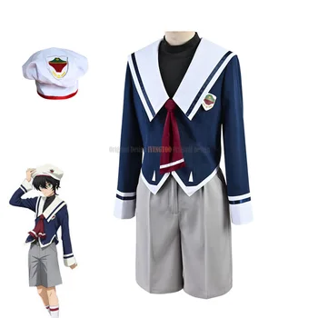 Anime SK OTTE SK∞ Cosplay Kostume Chinen MIYA Skole Uniform Top + Slips + Shorts + Vest + Hat Kostume til Kvinder, Mænd Halloween