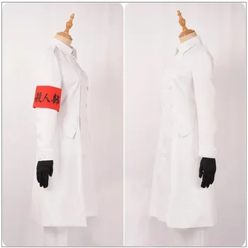Anime Tokyo Revengers Sano Manjiro Cosplay Kostume Dårlig teenager i hvid skoledreng uniformHalloween Part Uniform