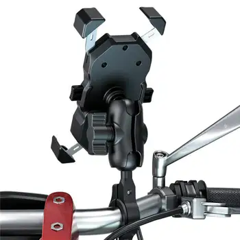 Anti-Ryste Høj Kvalitet Motorcykel Cykelstyr Smart telefon Holderen med Trådløs oplader og USB-port Oplader