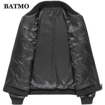 BATMO 2020 ny ankomst af høj kvalitet naturlige fåreskind afslappet slank jakker mænd,mænds ægte læder jakker ,AL36