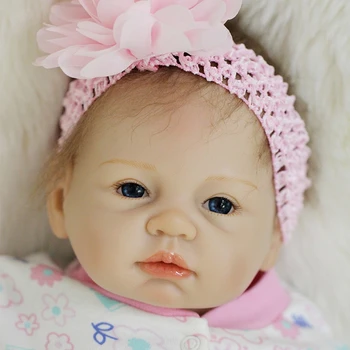 Baby Dukker 55 cm Fuld Silikone Vinyl Body Genfødsel Dukke, Smuk Som Rigtige Dukker Naturtro Søde Legetøj Reborn Baby Genfødt