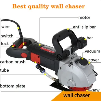 Bedste kvalitet væggen chaser værktøjer til boligindretning Laser vand elektrisk slotting machine skæremaskine