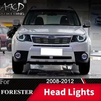 Bil Styling Forlygter til Subaru Forester LED Forlygte 2008-2012 Hoved Lampe DRL Signal projektorens Linse biltilbehør