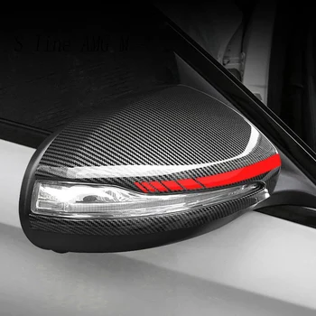 Bil styling carbon fiber bakspejlet Shell Dækker Klistermærker Trim til Mercedes Benz C E Klasse W205 W213 GLC Auto Tilbehør