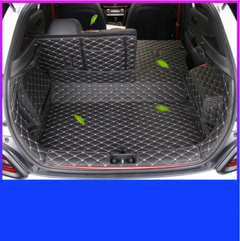 Bilens bagagerum måtter til Hyundai Encino Kona luksus-bærbare Læder Bilens Bagagerum Mat fragt liner 2018 2019 2020 bagagerum tæppe tæppe