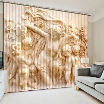 Brugerdefineret enhver størrelse stereoskopisk gardiner relief gardin 3D Gardin Luksus Blackout Vindue Gardin Stue