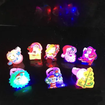 Børn Tegnefilm LED Blinkende Lys Op Glødende Finger Ring Elektroniske Jul Halloween Baby Sjovt Legetøj Part Gaver til Børn