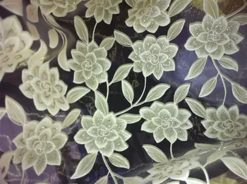 CS 114 Fashion hjem Gardin stof, garn grå blomster design-vinduet screening ren og skær translucidus tyl til stuen